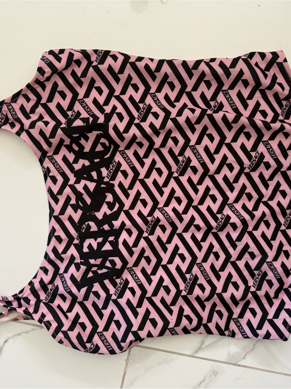 Versace Pink and Black swimsuit